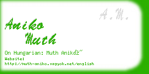 aniko muth business card